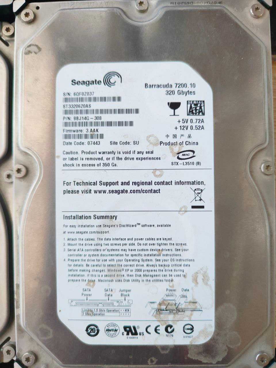 Жесткий диск HDD - 4 шт HD 2шт Sata 3 и 2шт  sata2