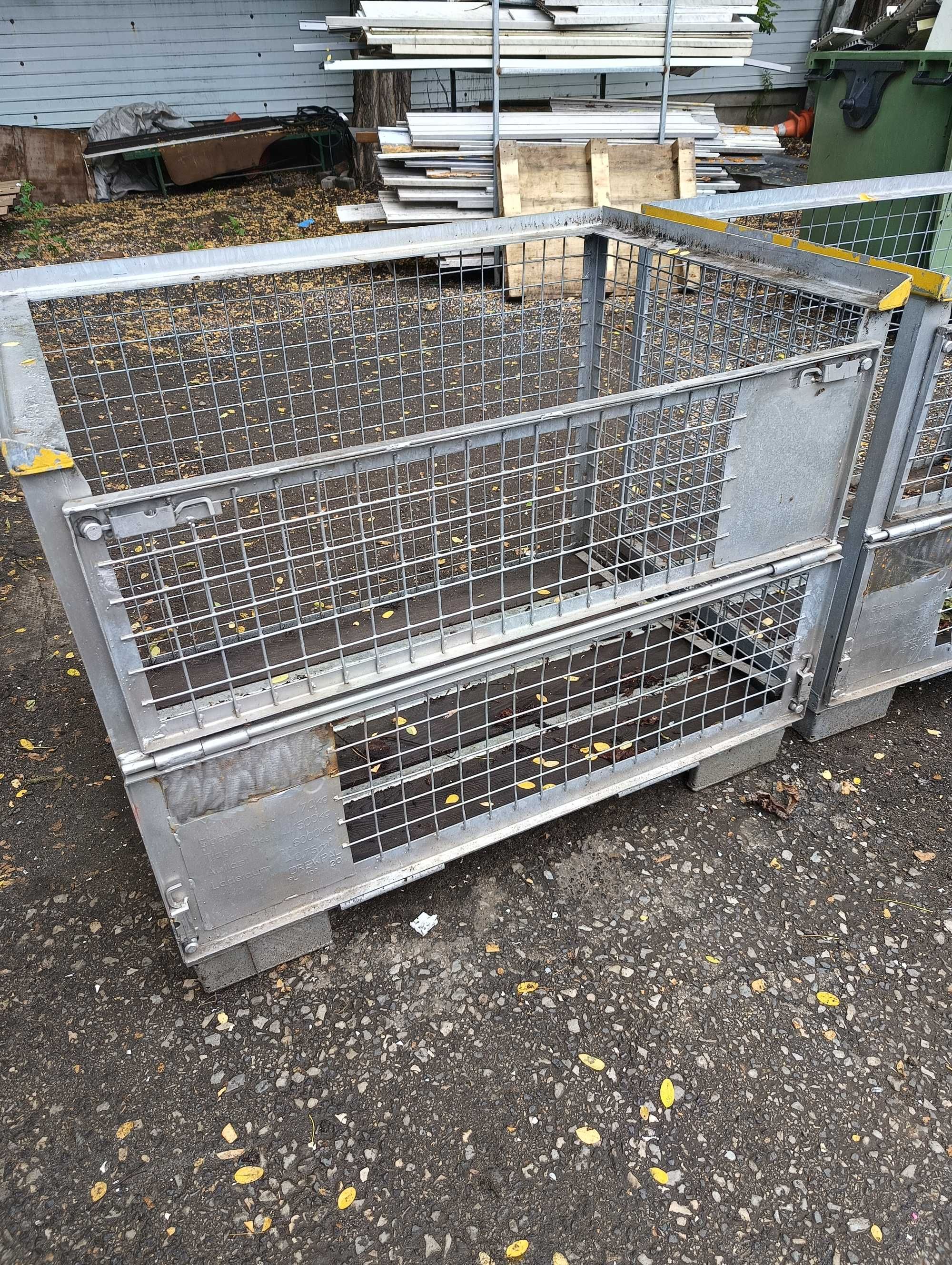 Pojemnik siatkowy ocynk gitterbox paleta metalowa