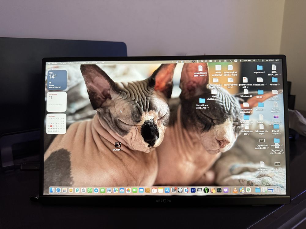 Monitor Portátil 14 polegadas - novo com garantia