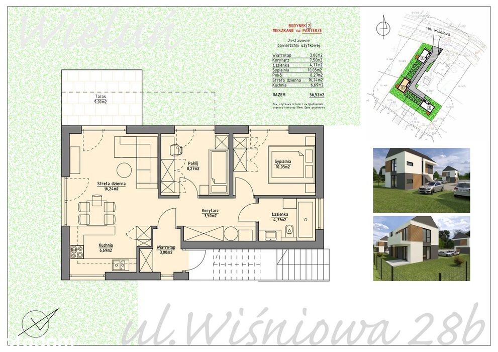 Rezerwacja. Na sprzedaż mieszkanie z ogródkiem, 56 m2, parter