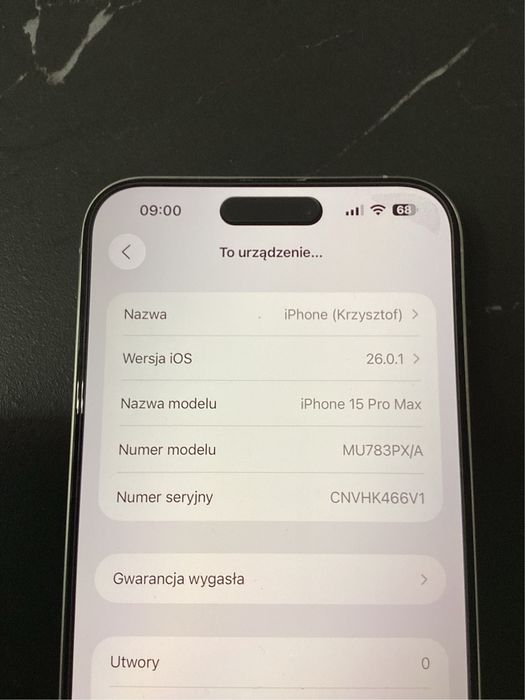 iPhone 15 Pro Max ! 256 GB Biały/White