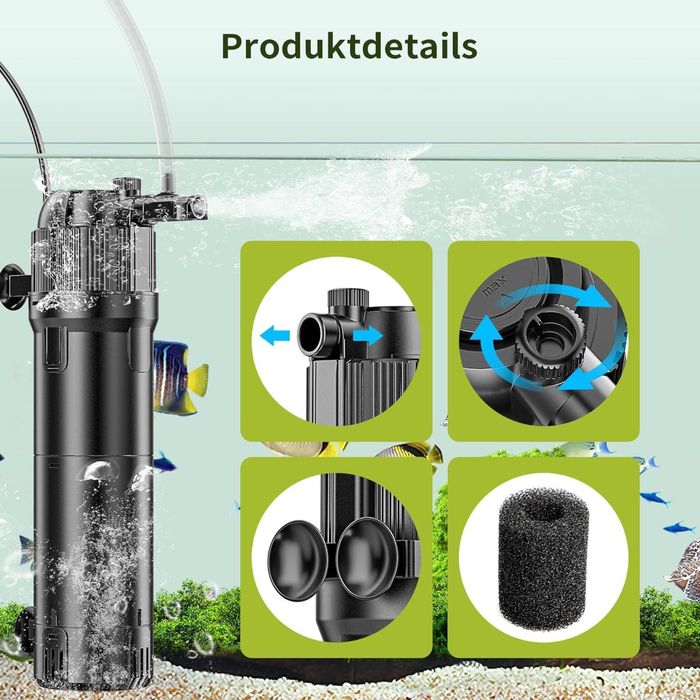 Аквариумный  Внутрішній фільтр HCF-714 з УФ лампою