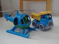 Helikopter, ciężarówka Green Toys jak nowe jakość jak lego duplo