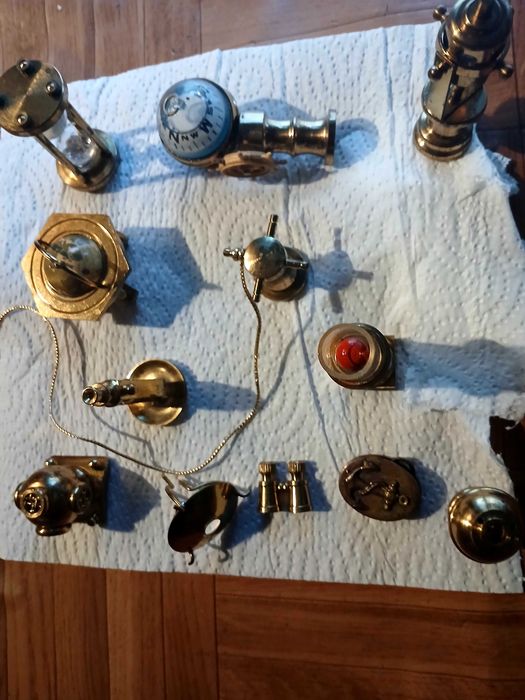 Conjunto de Colecionaveis Miniaturas Naval em Latao