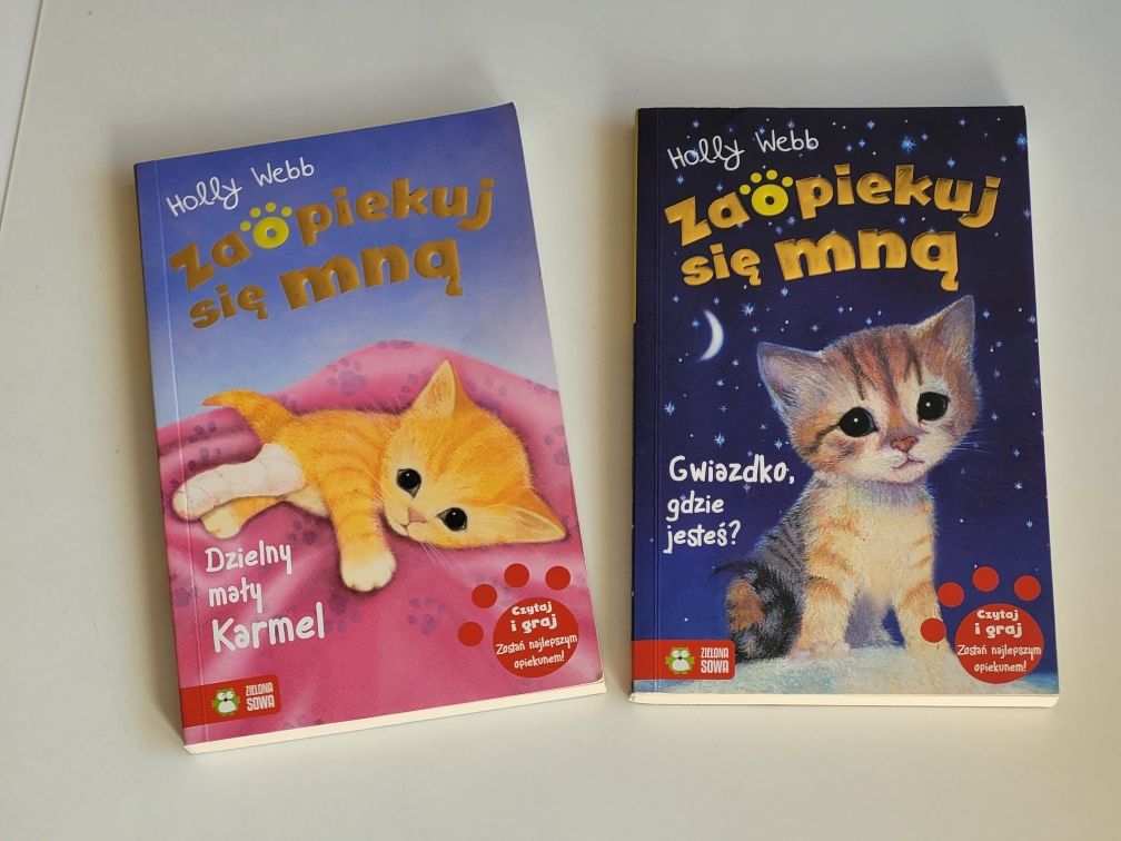 2szt ZAOPIEKUJ SIE MNA Holly Webb super o kotkach