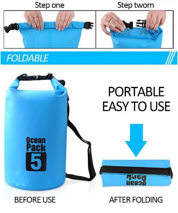 Водозахисна герметична аварійна сумка рюкзак 5л туристичний
