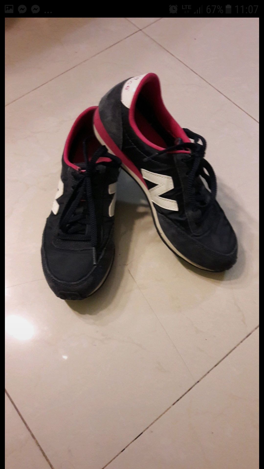 Buty sportowe oryginalne 38/38,5 New Balance różowo granatowe