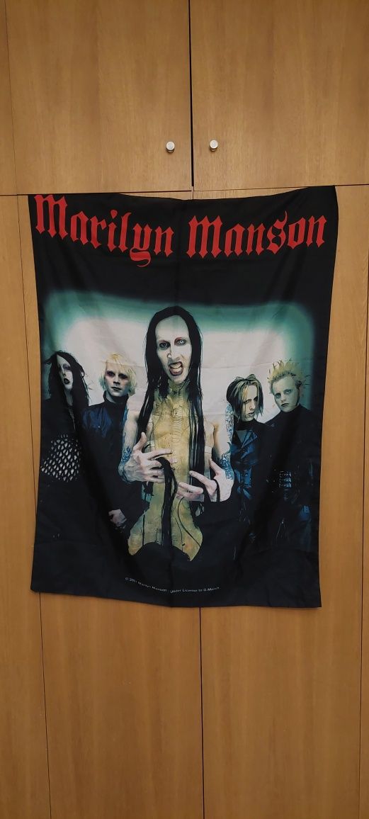 Bandeira Marilyn Manson Guns God and Goverment