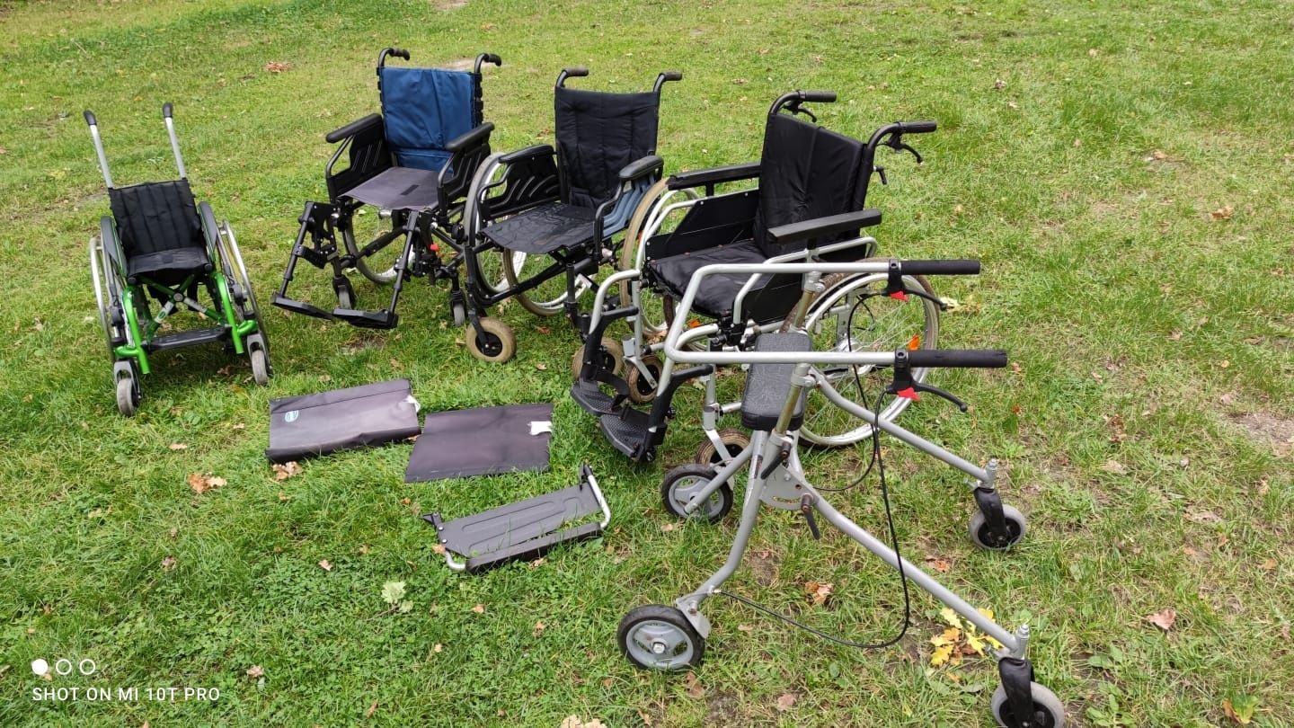 4 wózki inwalidzkie chodzik wózek inwalidzki dziecięcy CAŁOŚĆ