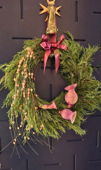 Різдвяний вінок , новорічний вінок, новорічний декор