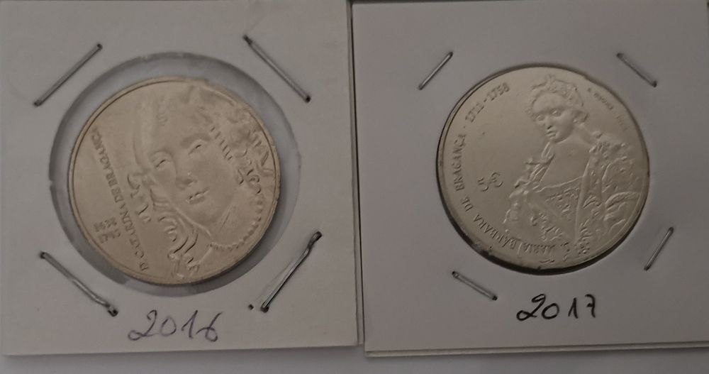 Coleção de 5 moedas "Rainhas/Figuras histórias de Portugal"