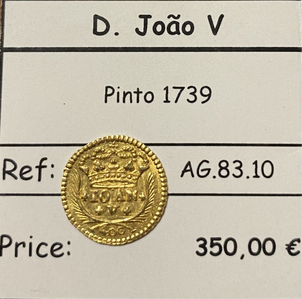 Moeda de ouro D. JOÃO V PINTO 1739