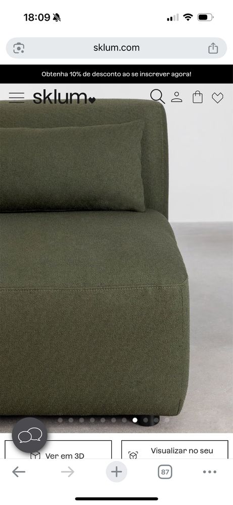 Modulo sofa verde sklum NOVO