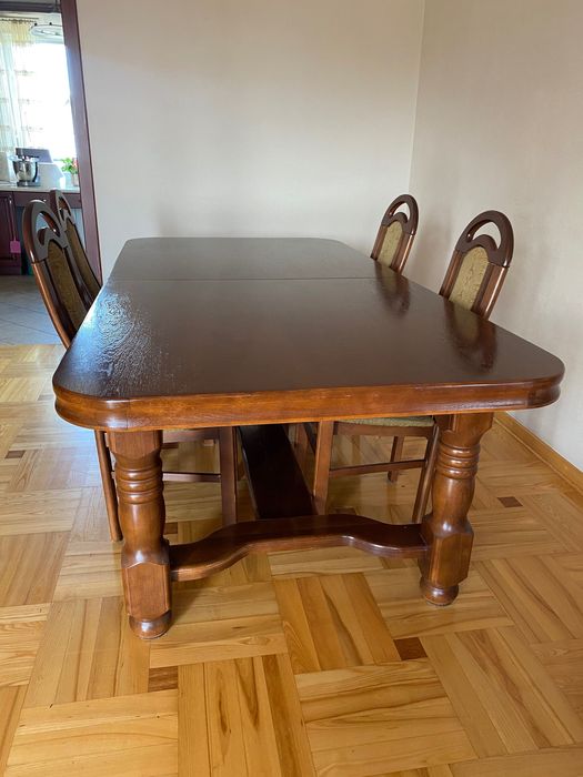 Solidny stół drewniany 110×225 rozkladany