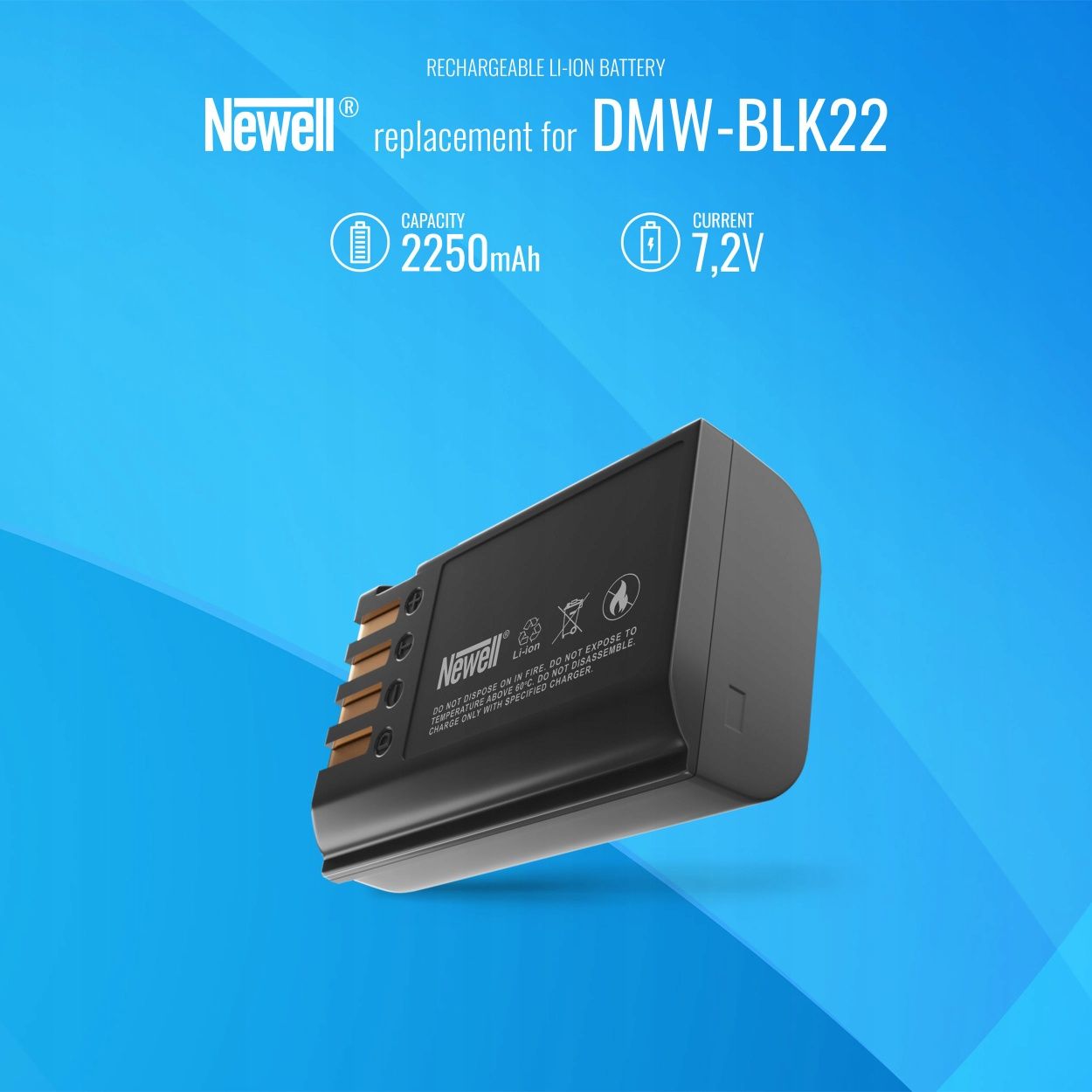 Батарея Newell DMW-BLK22 для S5,S5II,GH5,GH5S,GH6,G7,G9.Нові.Гар.40 мі