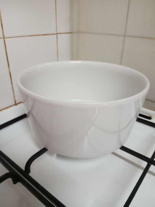 Tigela cerâmica branca multiusos, cozinha refeição