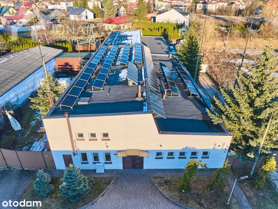 Hala 495 m² z biurami i fotowoltaiką 35 kW