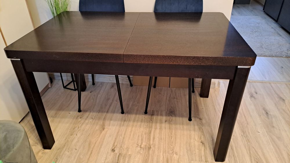 Stół rozkładany ciemny brąz