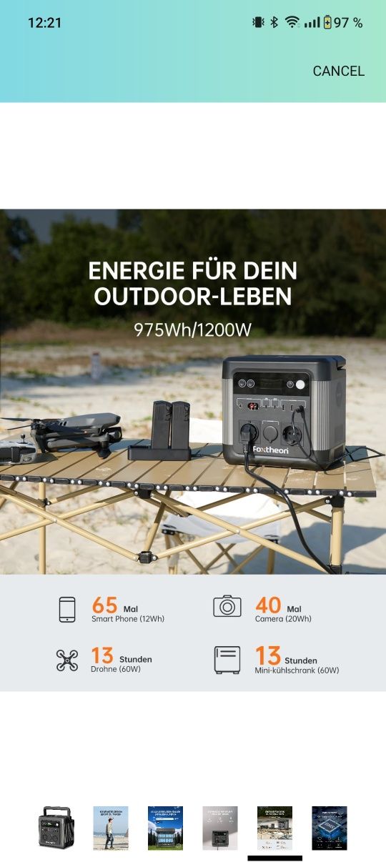 Торг! Lifepo4 зарядна станція Foxtheon Igo 1200 w 975Wh power station