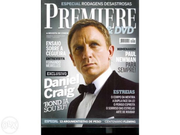 Premiere nº 2 Novembro 2008 - Capa Daniel Craig 007 (Portes Incluídos)