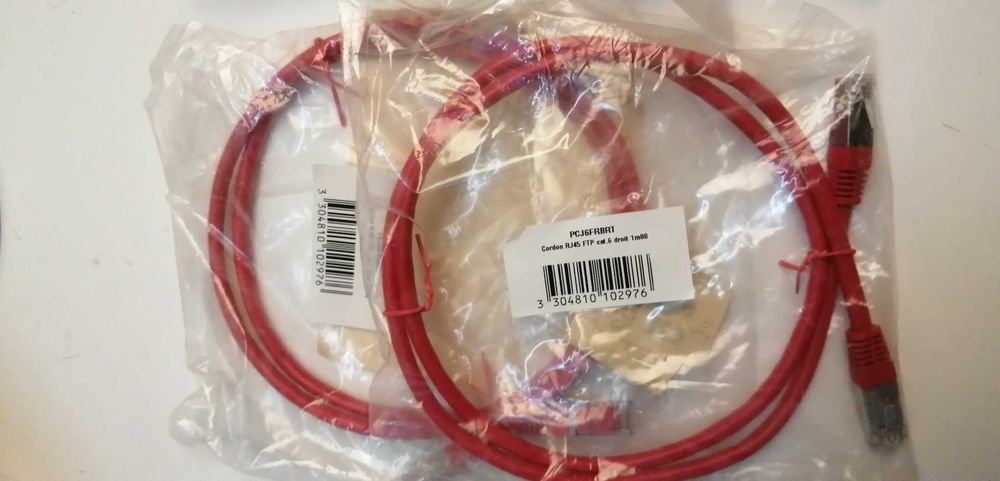 4 cabos Ethernet NOVOS, nunca usados