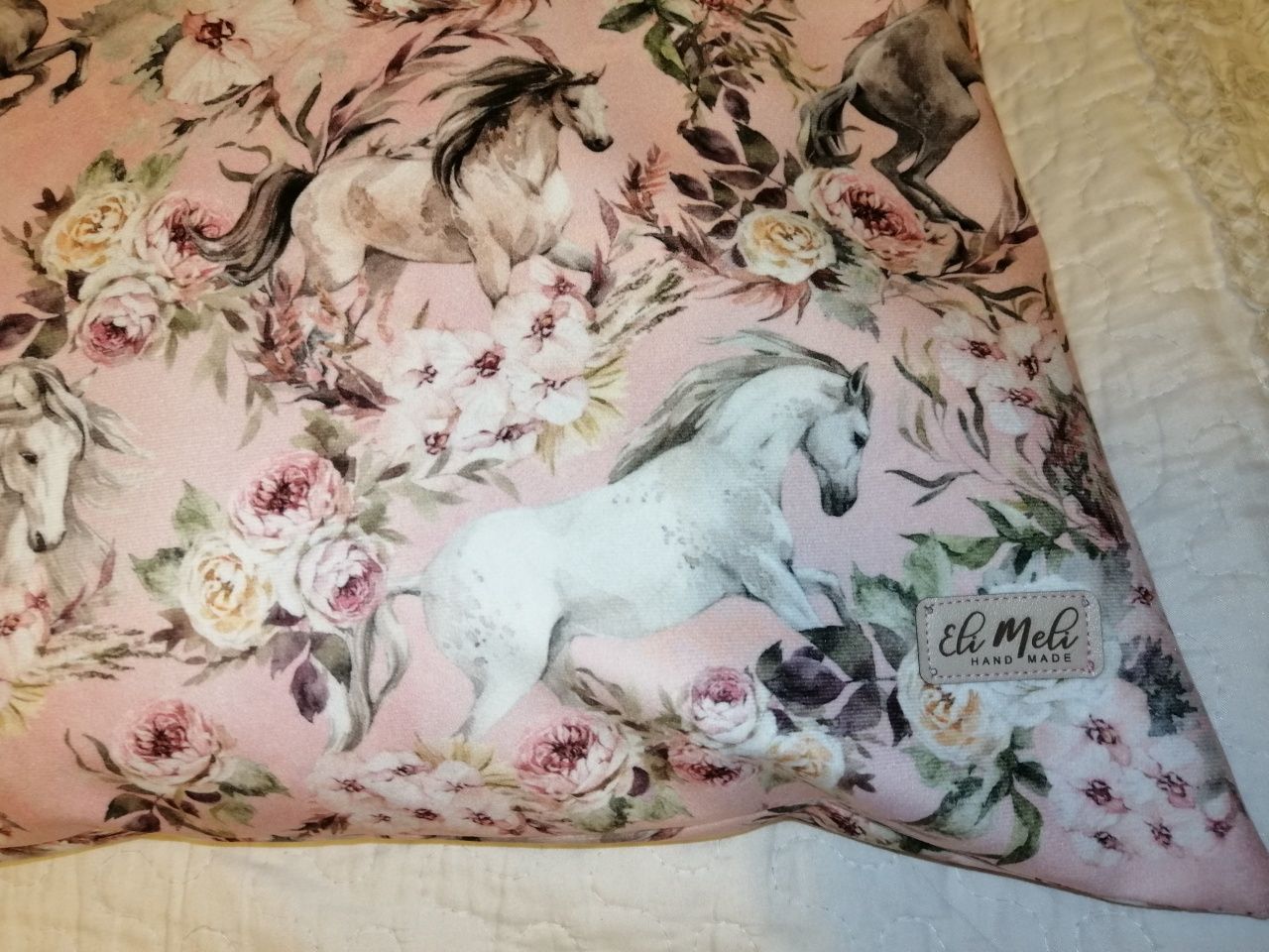 Poduszki, konie, kwiaty 50x50, na suwak Hand Made