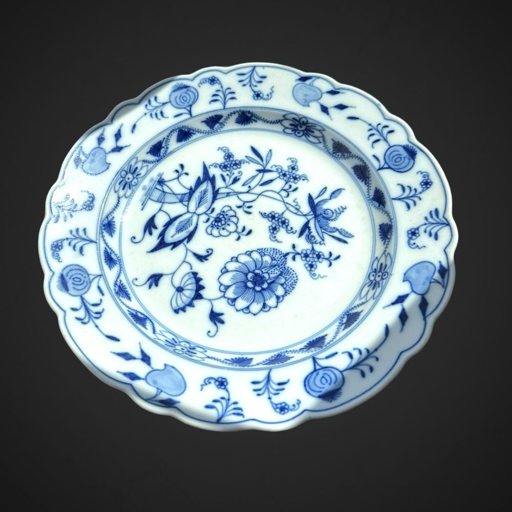 Talerz wzór cebulowy Thun Bohemia XIX wiek B41/5191
