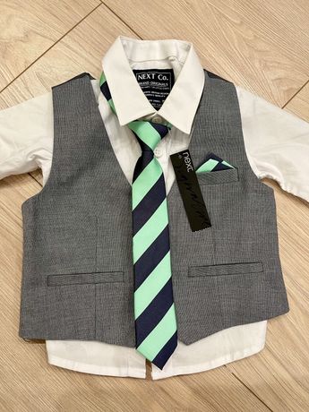 Рубашка детская, жилетка, галстук, сорочка дитяча 3-6 міс