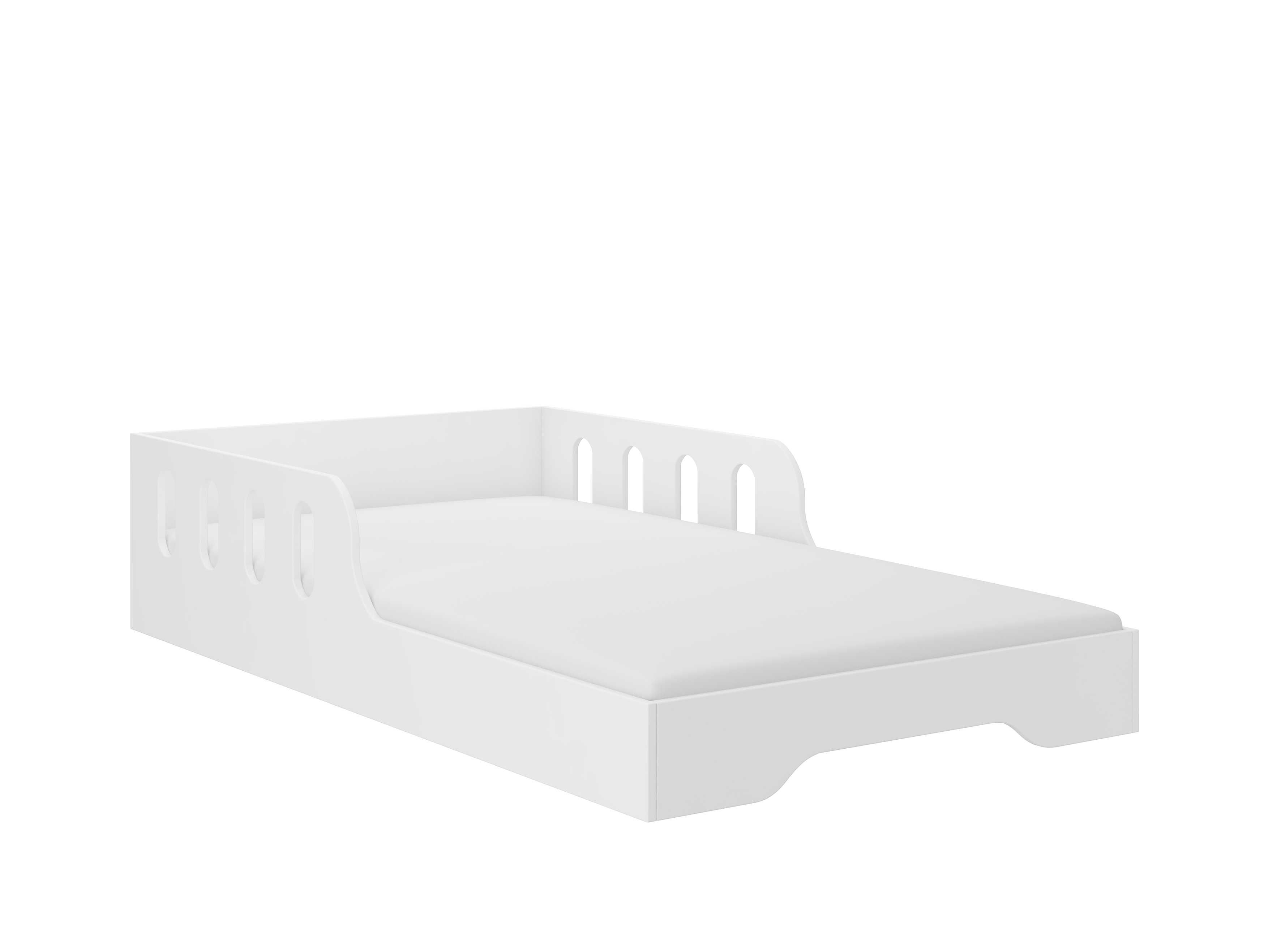 Łóżko dziecięce MALU 160x80 cm – biały lub sonoma + stelaż Nowoczesne
