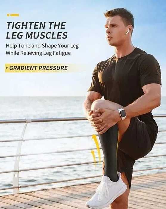 Nowe skarpety uciskowe/ podkolanówki/ 3 pary/ S/M/ CAMBIVO !6688!