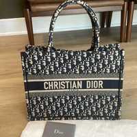 Christian Dior Large Book Tote Black and White