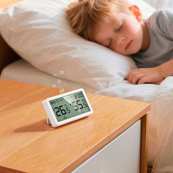 Термогигрометр HOCO HX42 температура, влажность, дата время, будильник