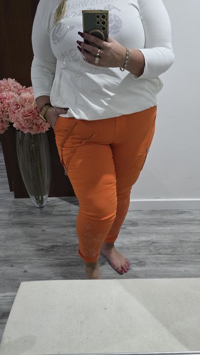 Spodnie z cyrkoniami 44/48r