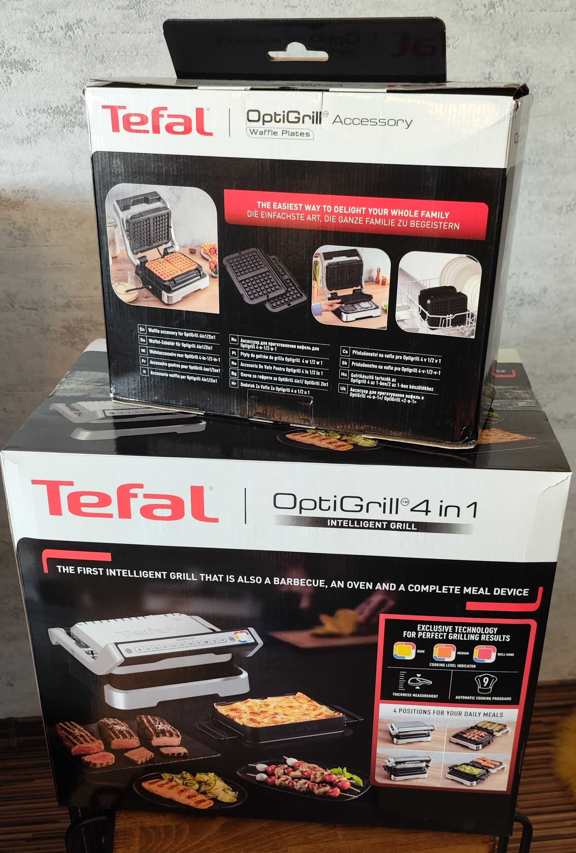 TEFAL OptiGrill GC774D30 4w1 + płyty do Gofrów