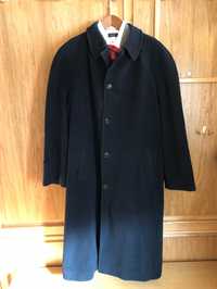 Pierre Cardin płaszcz zimowy XL/L/54 klasyczny ciepły czarny wełna