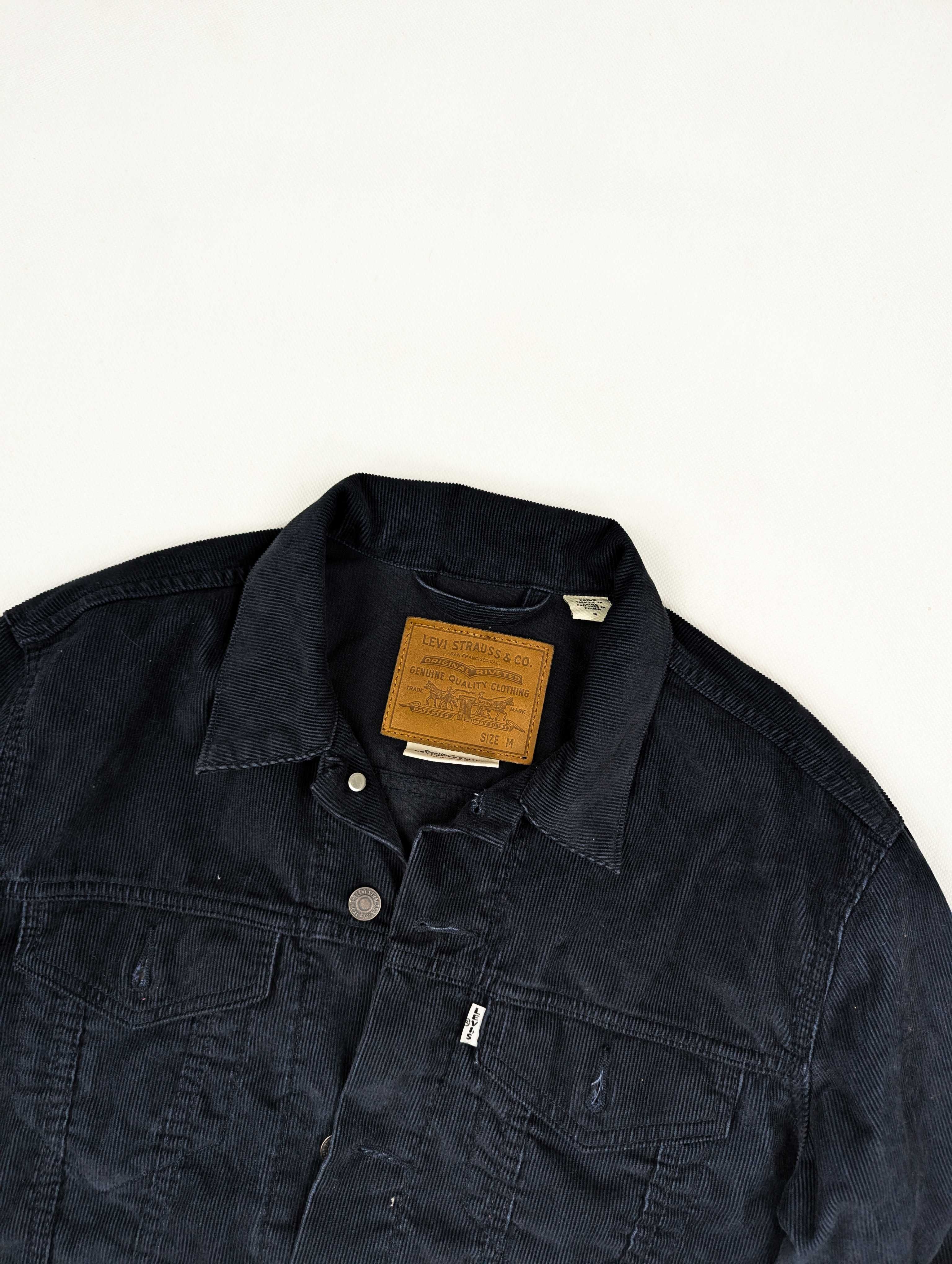 Levi's granatowa kurtka katana sztruksowa M