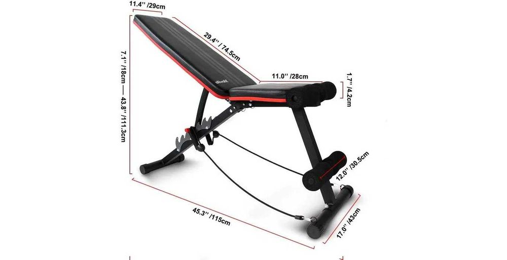 Składana ławeczka wielofunkcyjna Ativafit nośność do 150 kg