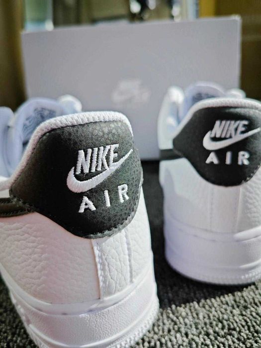 Buty meskie Mokasyny Nike_ Air_ Force_ 1_ Low '07_ Black i Biały R.44