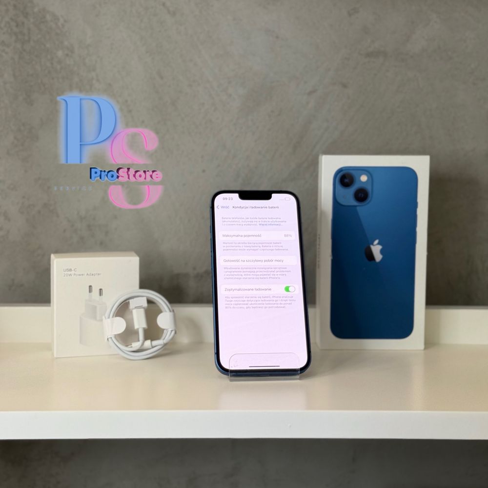iPhone 13 128GB Blue | Stan idealny | Bateria 88% | Gwarancja 3msc