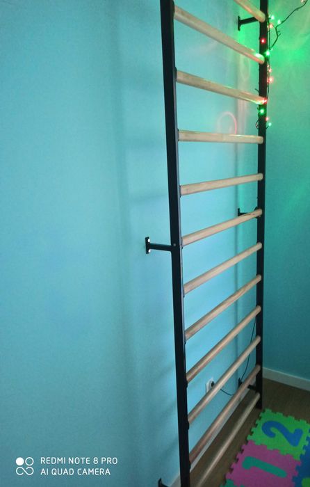 Drabinka gimnastyczna metal drewno treningowa do ćwiczeń rehabilitacja