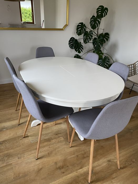 bialy stol ikea okragly owalny