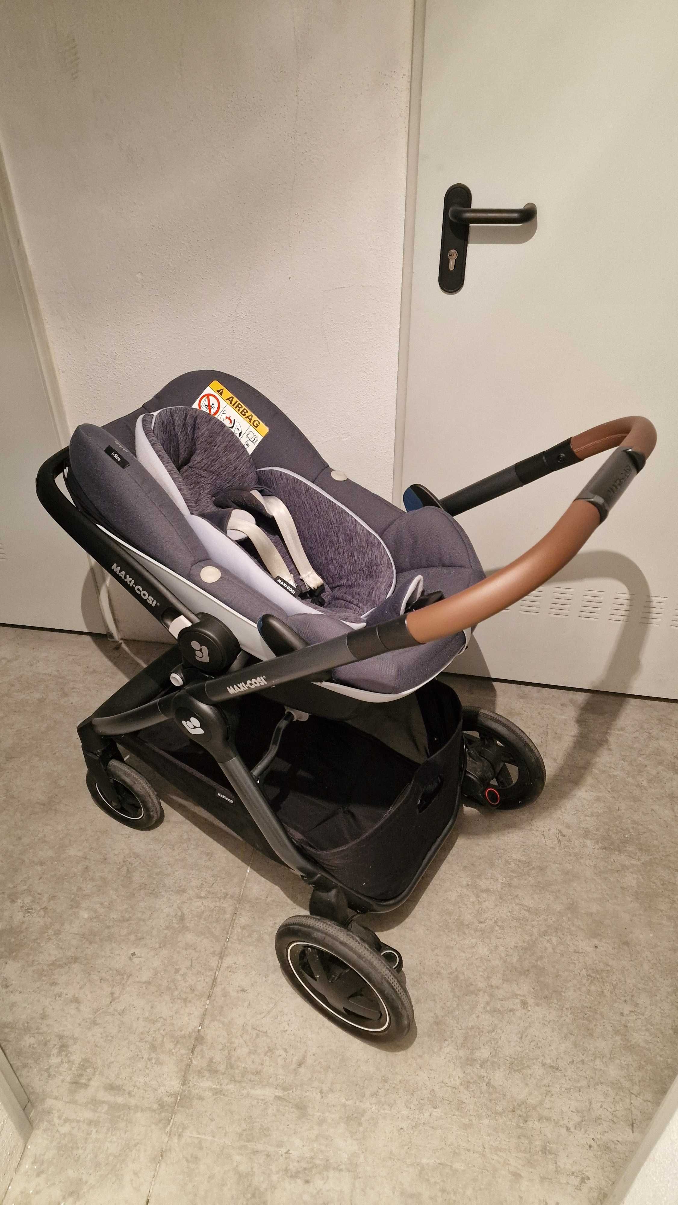 Conjunto Maxi Cosi - Carrinho + Ovo + Base Isofix
