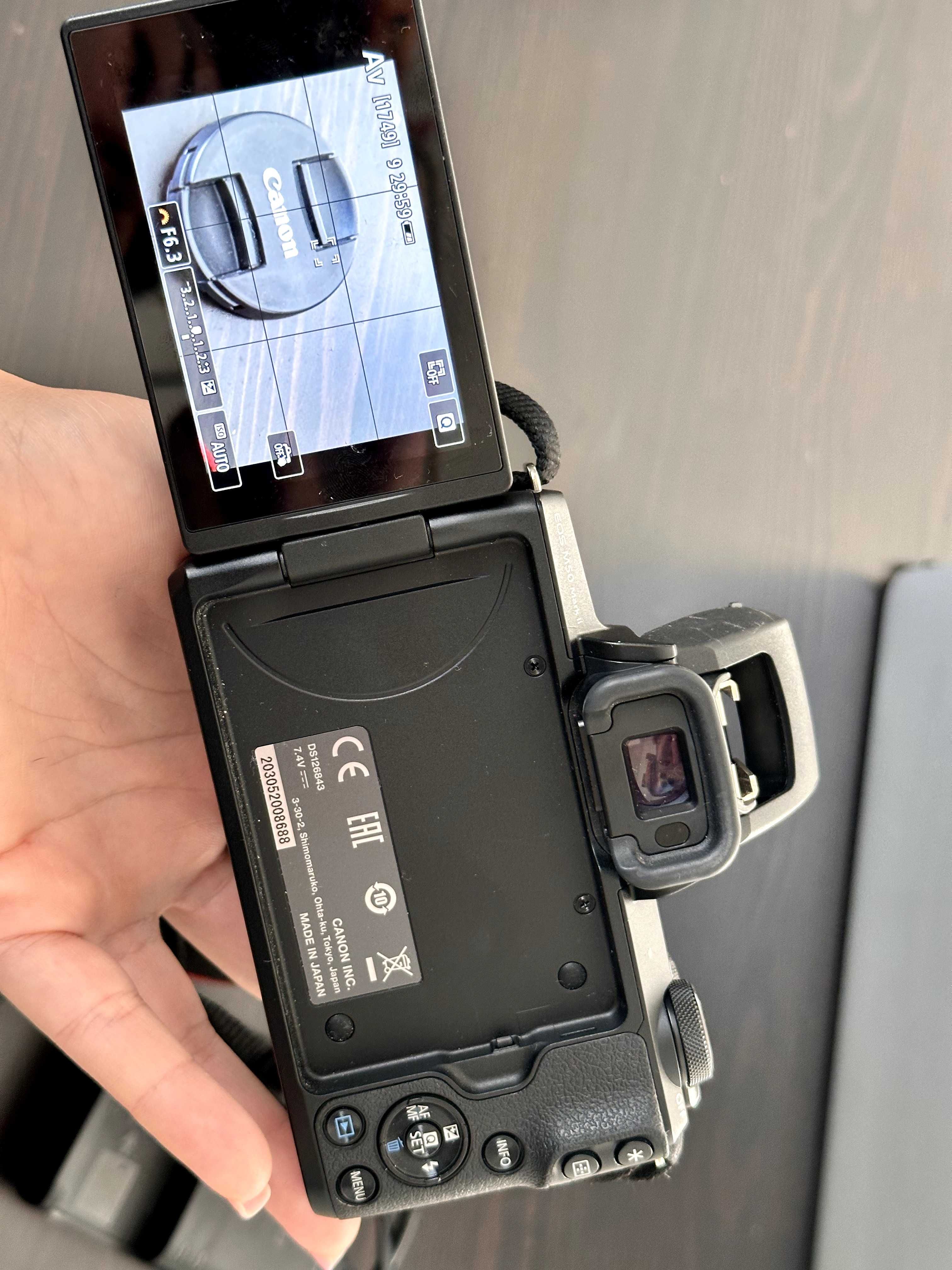 canon m50 mark2 + obiektyw 15-45 mm