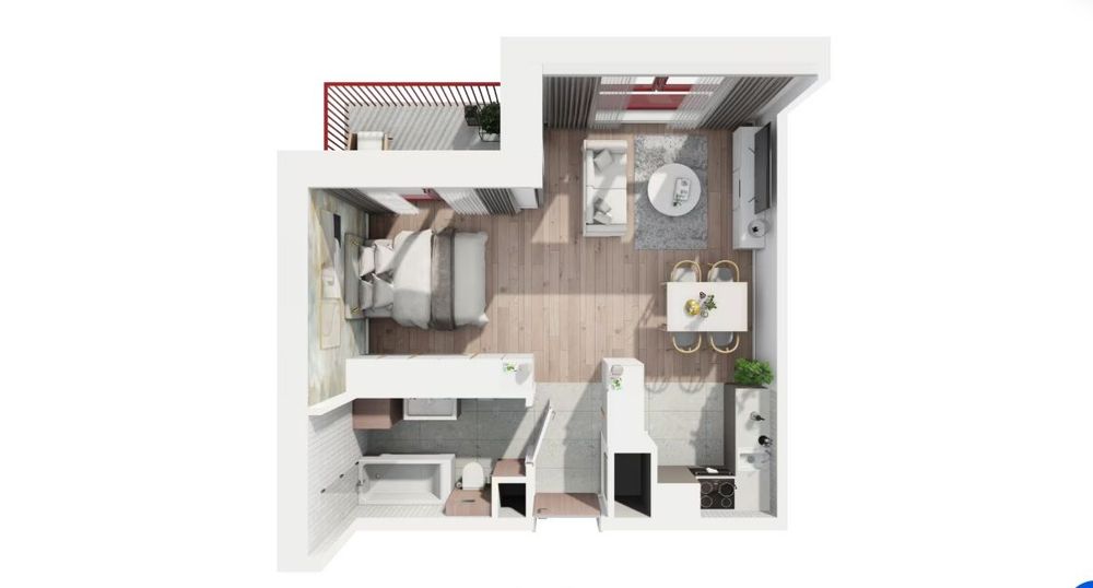 Mieszkanie z możliwością wydzielenia sypialni/Łódź Fabryczna/M²Poland!