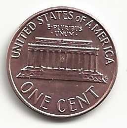 One Cent de 1975 dos  USA sem marca cunhagem