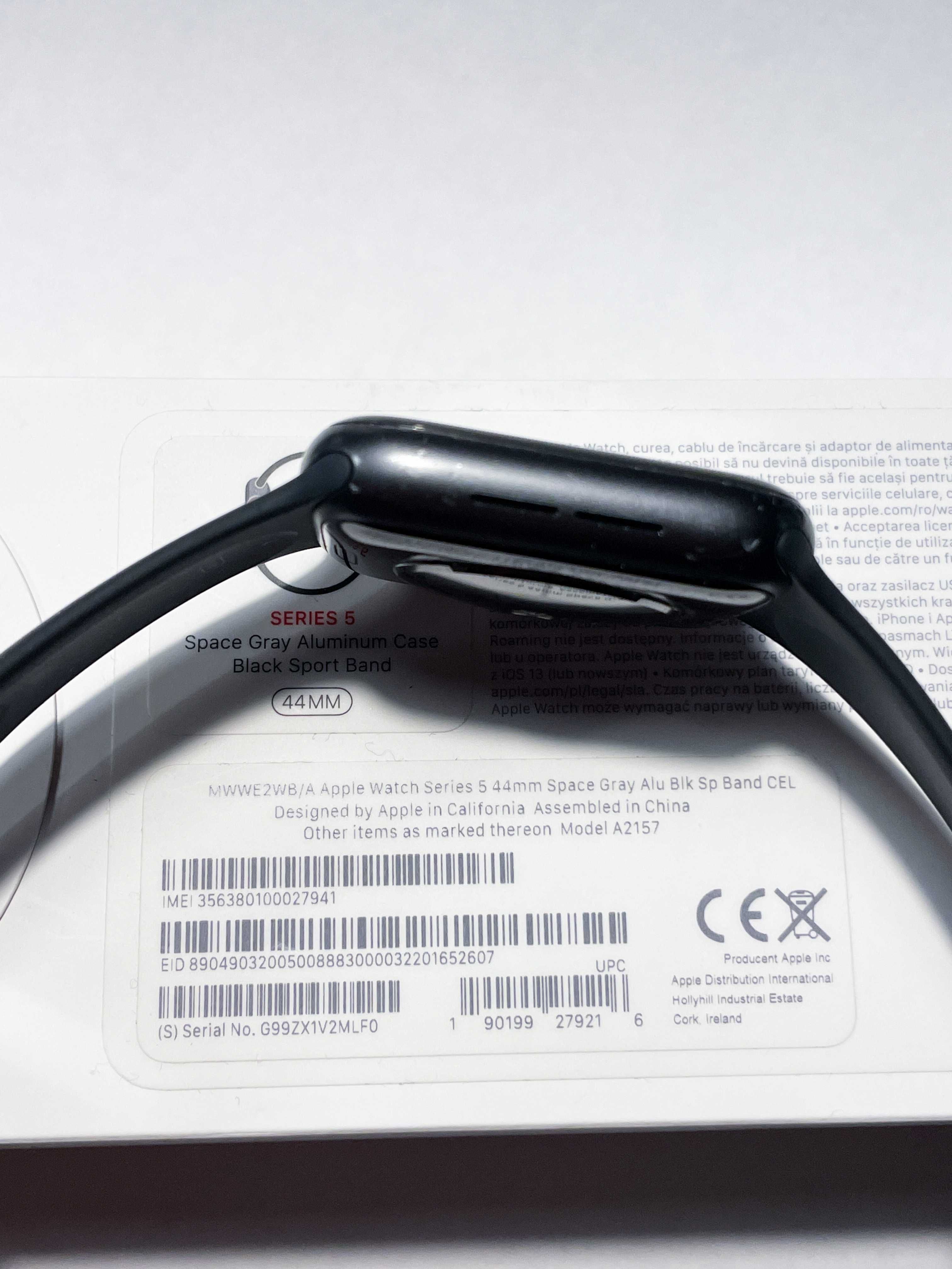 Apple Watch gen. 5 44mm Wifi/cellular(e-sim) + szkło ochronne GRATIS