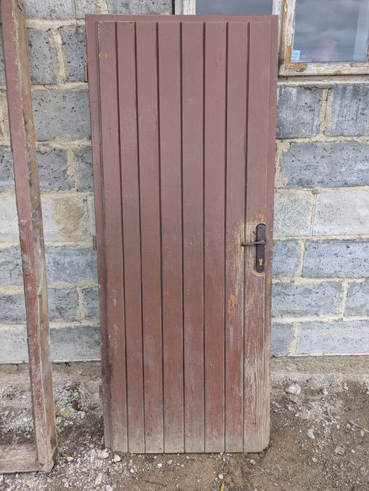 Drzwi zewnętrzne drewniane z demontażu