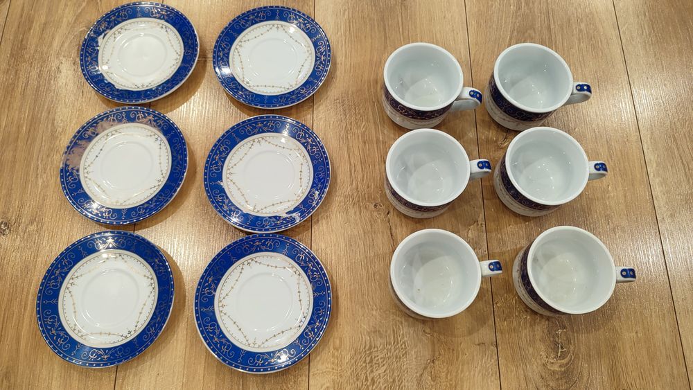 Zestaw kawowy porcelana 12 sztuk