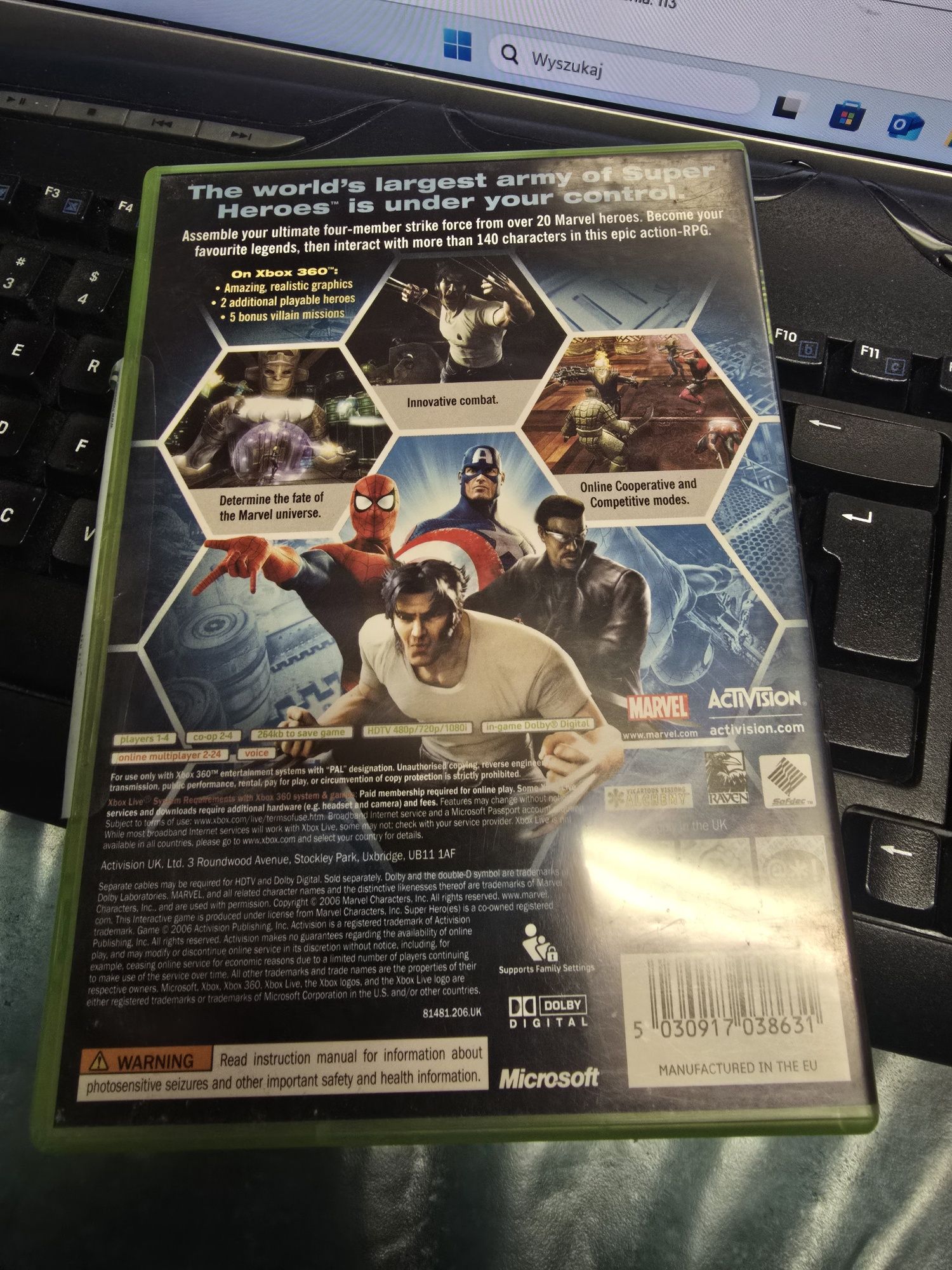 Marvel ultimate Alliance xbox 360
