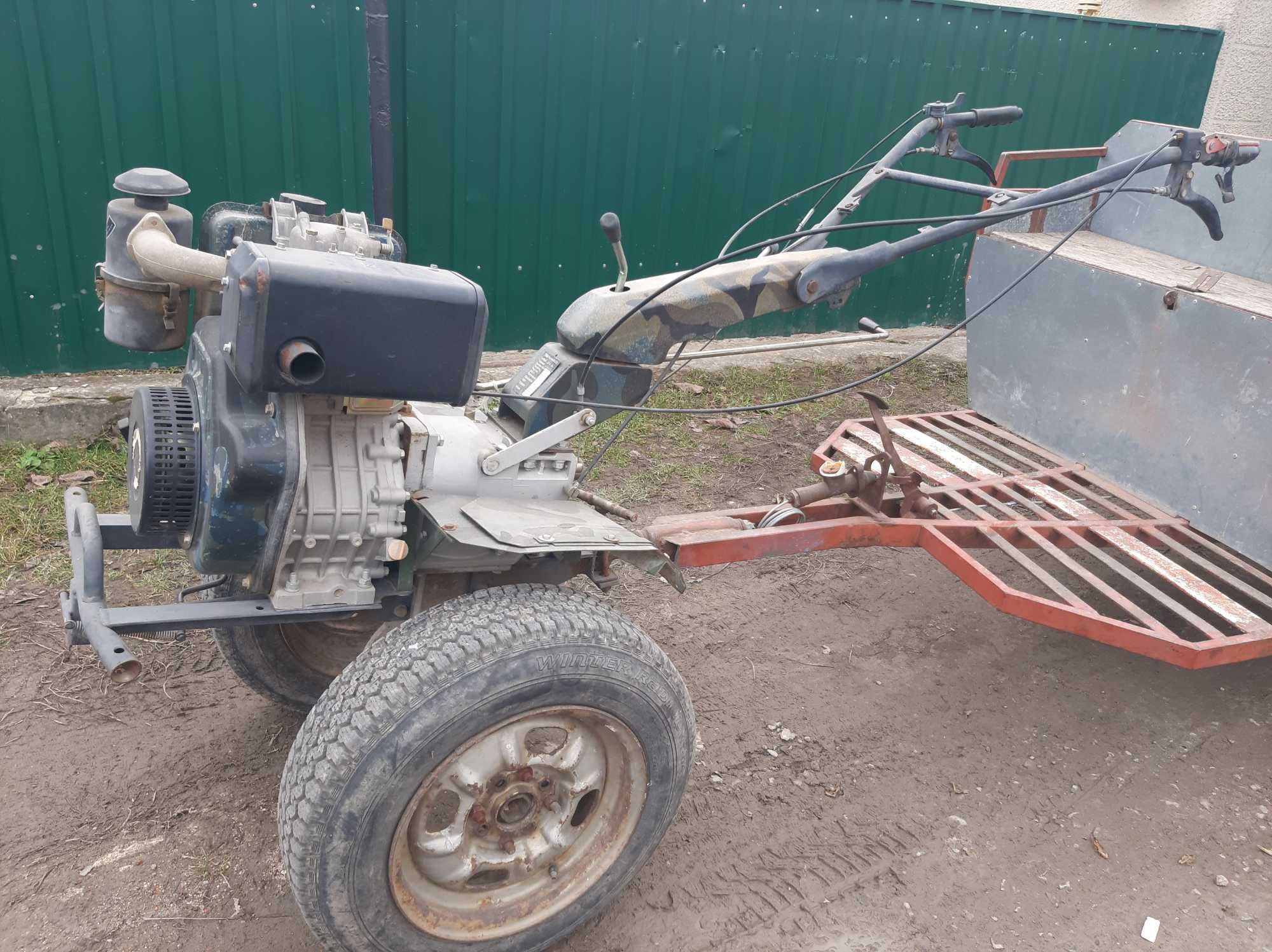 Мотоблок зубр з прицепом